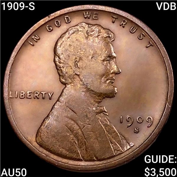 1909-S VDB Wheat Cent CLOSELY UNCIRCULATED