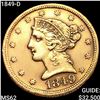 Image 1 : 1849-D $5 Gold Half Eagle UNCIRCULATED