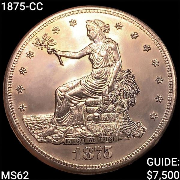 1875-CC Silver Trade Dollar UNCIRCULATED