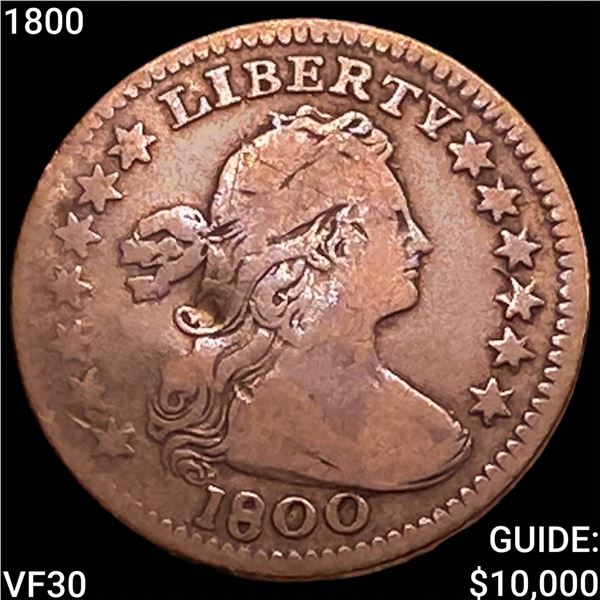 1800 Draped Bust Half Dime LIGHTLY CIRCULATED