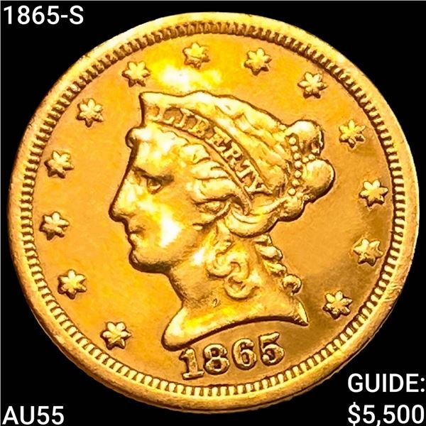 1865-S $2.50 Gold Quarter Eagle HIGH GRADE