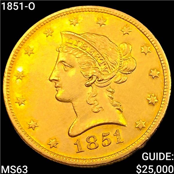 1851-O $10 Gold Eagle CHOICE BU