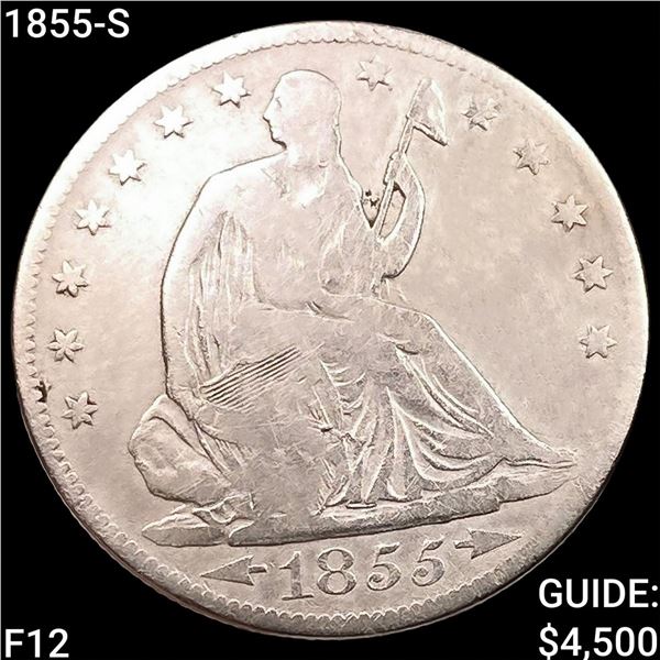 1855-S Seated Liberty Half Dollar NICELY CIRCULATED