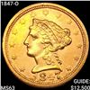 Image 1 : 1847-O $2.50 Gold Quarter Eagle CHOICE BU