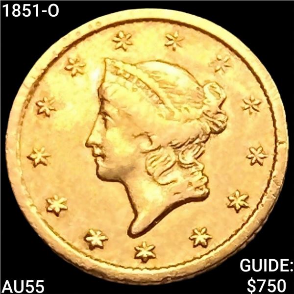 1851-O Rare Gold Dollar HIGH GRADE