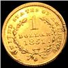 Image 2 : 1851-C Rare Gold Dollar HIGH GRADE