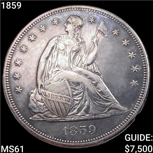1859 Seated Liberty Dollar UNCIRCULATED