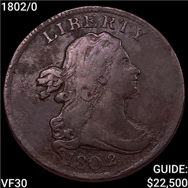 1802/0 Draped Bust Half Cent LIGHTLY CIRCULATED