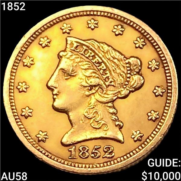 1852 $2.50 Gold Quarter Eagle CHOICE AU