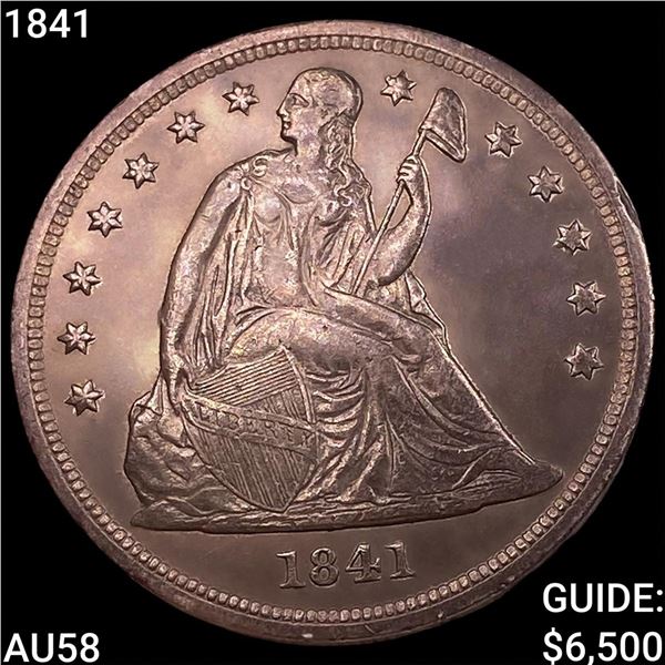 1841 Seated Liberty Dollar CHOICE AU
