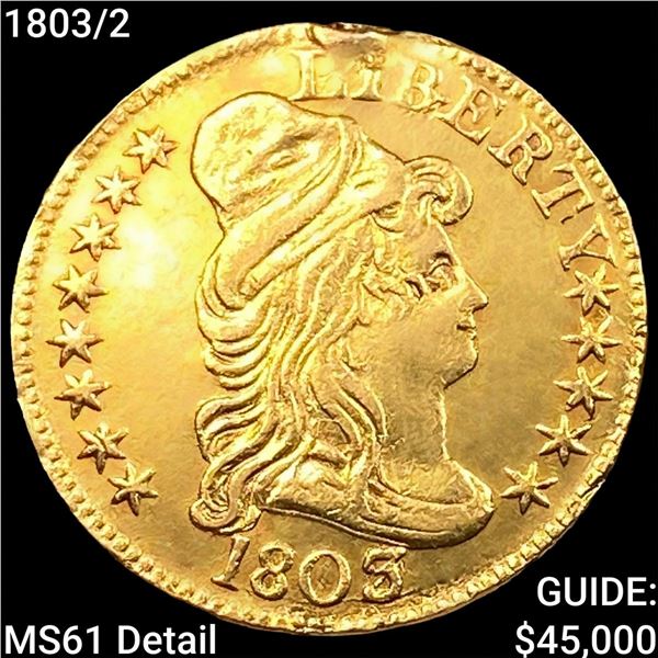 1803/2 $5 Gold Half Eagle UNCIRCULATED