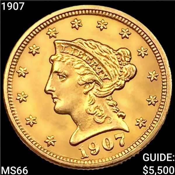 1907 $2.50 Gold Quarter Eagle GEM BU