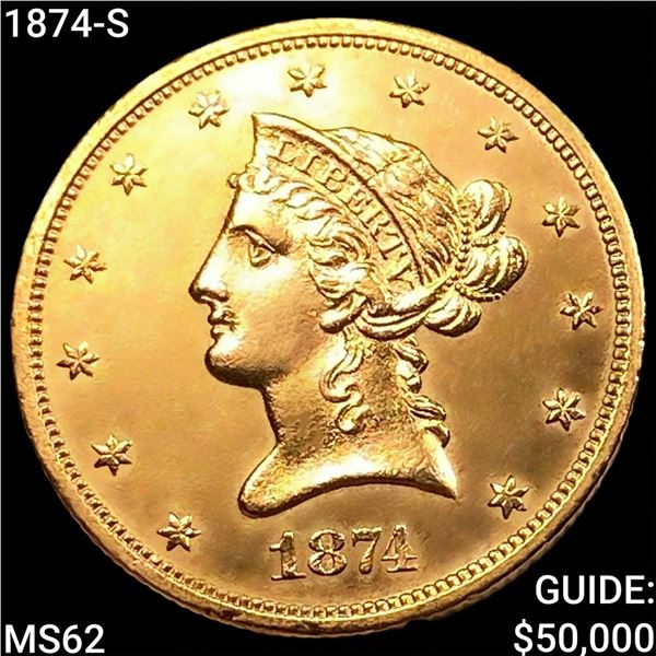 1874-S $10 Gold Eagle UNCIRCULATED
