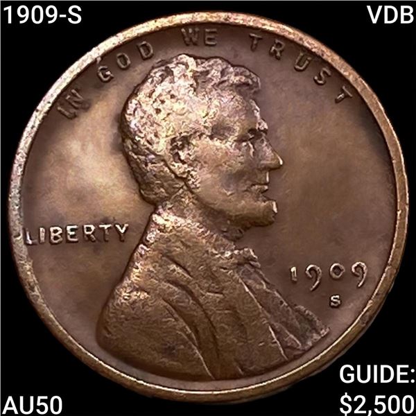 1909-S VDB Wheat Cent CLOSELY UNCIRCULATED