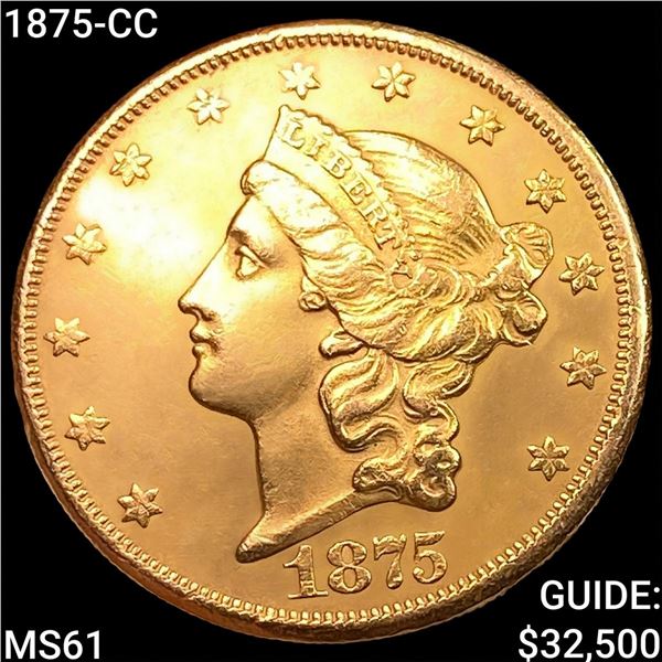 1875-CC $20 Gold Double Eagle UNCIRCULATED