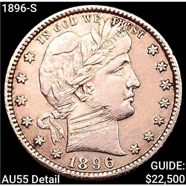 1896-S Barber Quarter HIGH GRADE