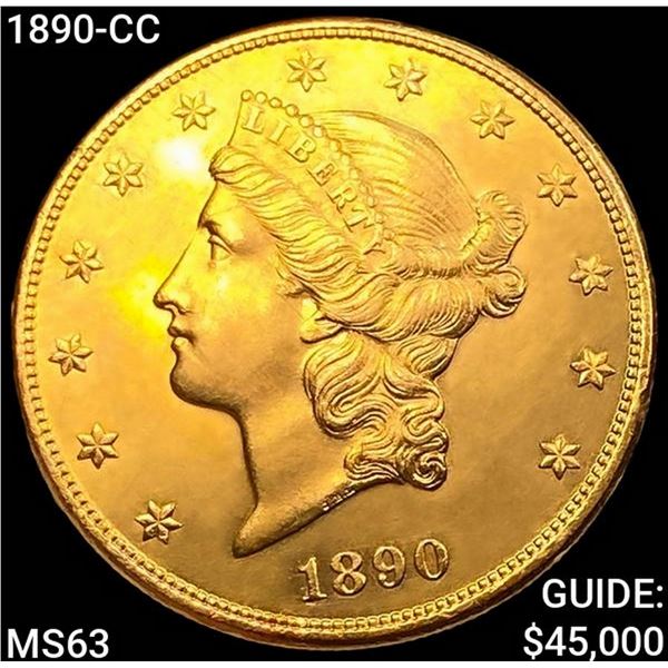 1890-CC $20 Gold Double Eagle CHOICE BU