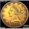 Image 1 : 1891-CC $10 Gold Eagle CHOICE BU