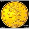 Image 1 : 1835 $2.50 Gold Quarter Eagle CHOICE AU