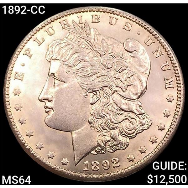 1892-CC Morgan Silver Dollar CHOICE BU