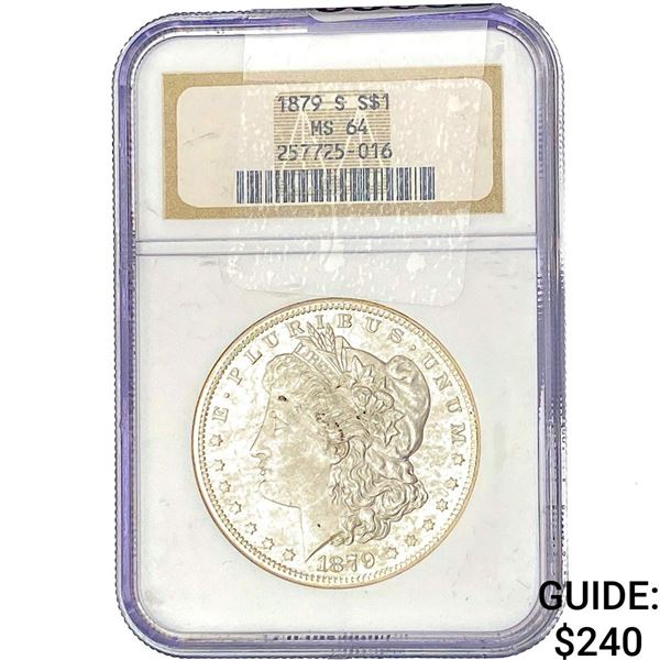1879-S Morgan Silver Dollar NGC MS64