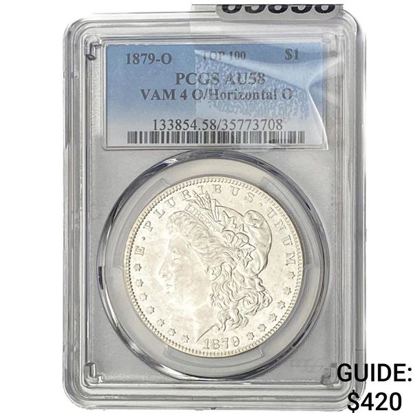 1879-O Morgan Silver Dollar PCGS AU58 VAM 4