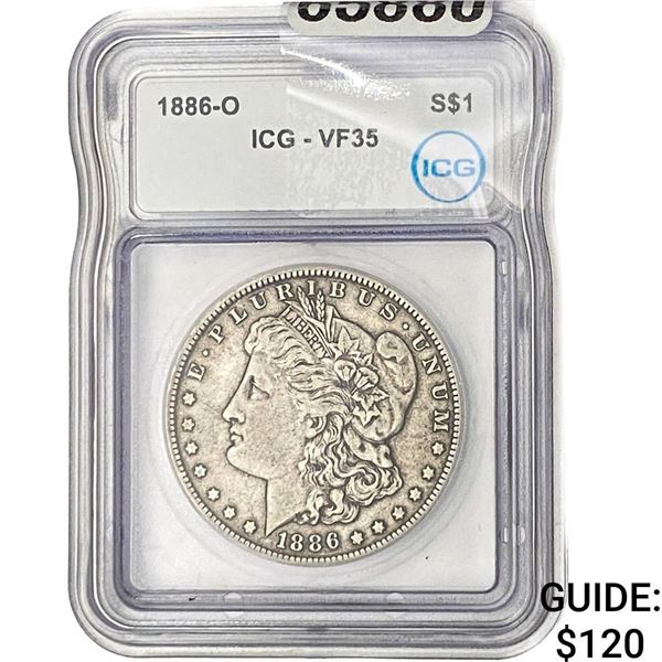 1886-O Morgan Silver Dollar ICG VF35
