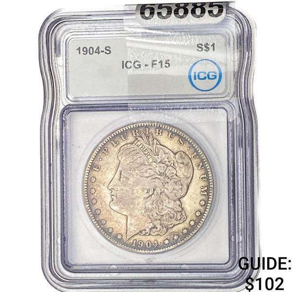 1904-S Morgan Silver Dollar ICG F15