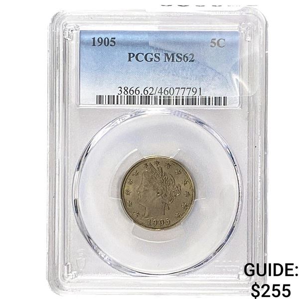 1905 Liberty Victory Nickel PCGS MS62