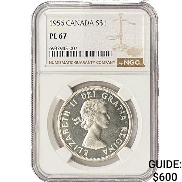 1956 Silver Canada $1 NGC PL67