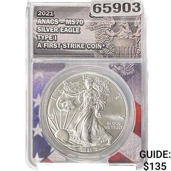 2021 Silver Eagle ANACS MS70