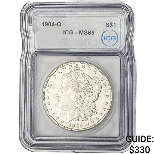 1904-O Morgan Silver Dollar ICG MS65