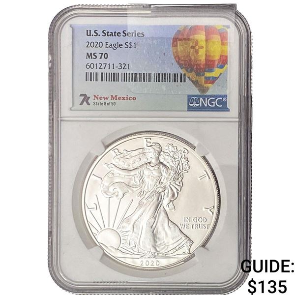 2020 Silver Eagle NGC MS70