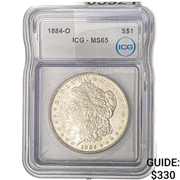 1884-O Morgan Silver Dollar ICG MS65