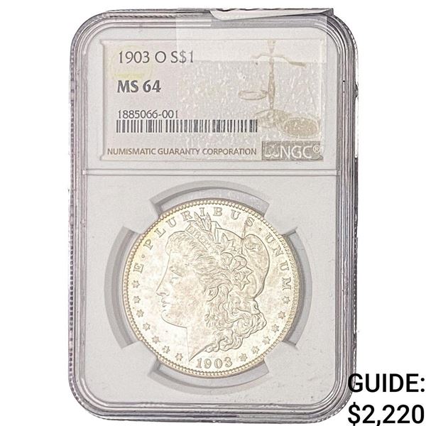 1903-O Morgan Silver Dollar NGC MS64