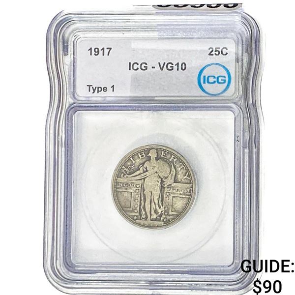 1917 Standing Liberty Quarter ICG VG10