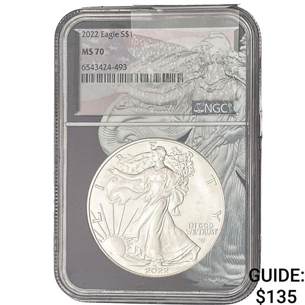 2022 Silver Eagle NGC MS70