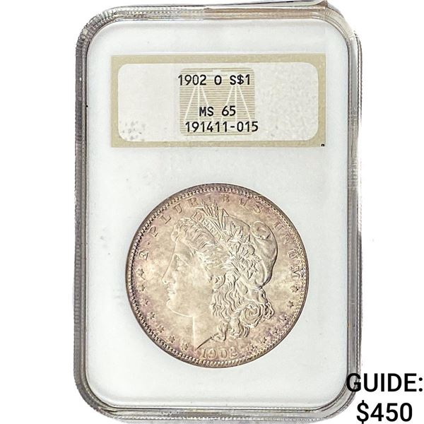 1902-O Morgan Silver Dollar NGC MS65