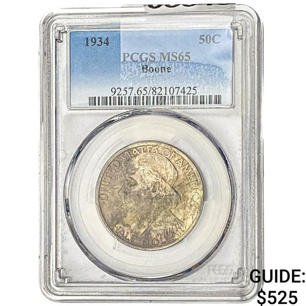 1934 Boone Half Dollar PCGS MS65