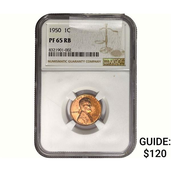 1950 Wheat Cent NGC PF65 RB