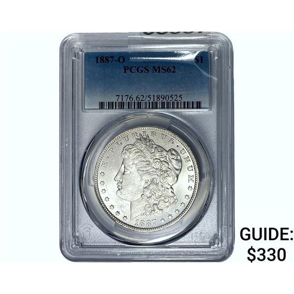 1887-O Morgan Silver Dollar PCGS MS62