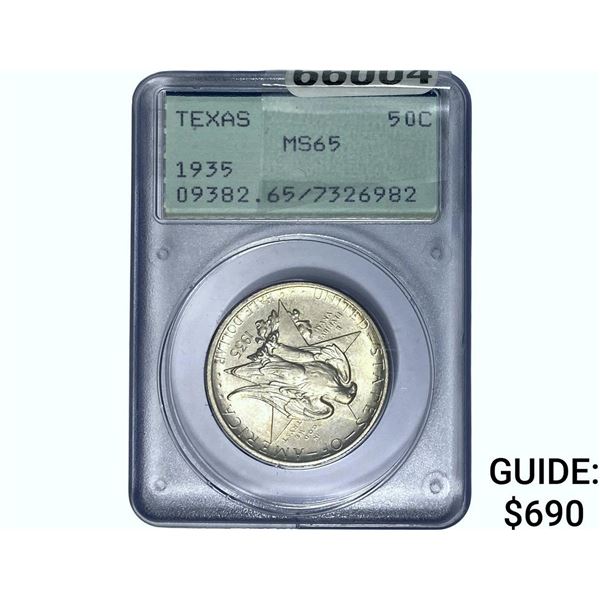 1935 Texas Half Dollar PCGS MS65