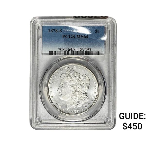 1878-S Morgan Silver Dollar PCGS MS64