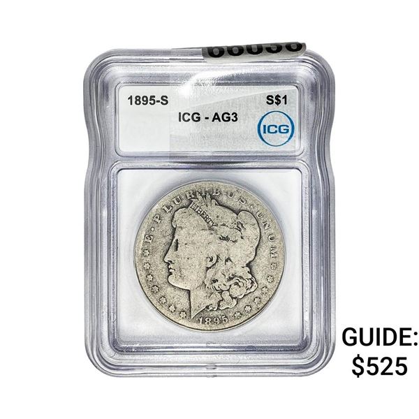 1895-S Morgan Silver Dollar ICG AG3