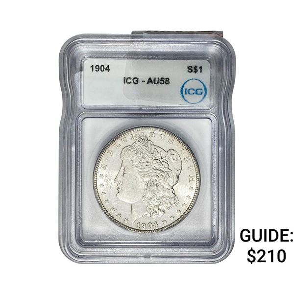 1904 Morgan Silver Dollar ICG AU58
