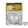 Image 1 : 1942 Walking Liberty Half Dollar ANACS MS63