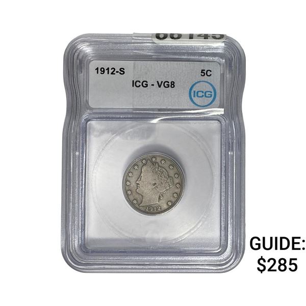 1912-S Liberty Victory Nickel ICG VG8