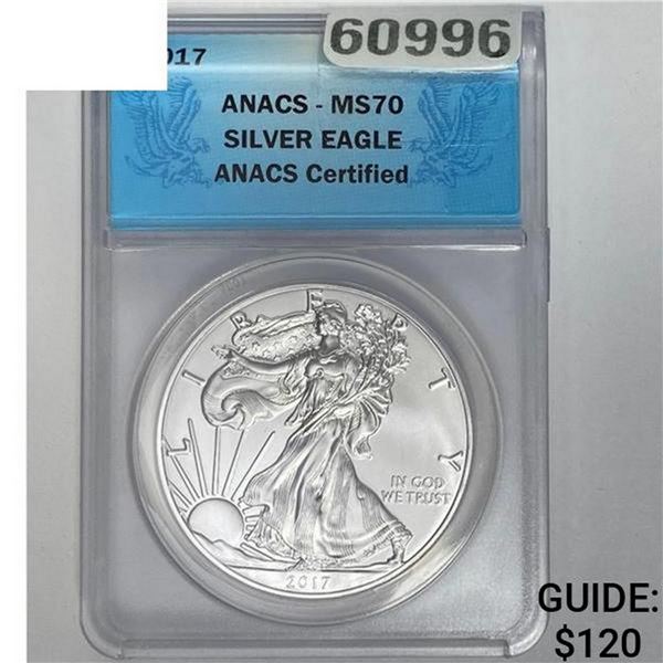 2017 Silver Eagle ANACS MS70