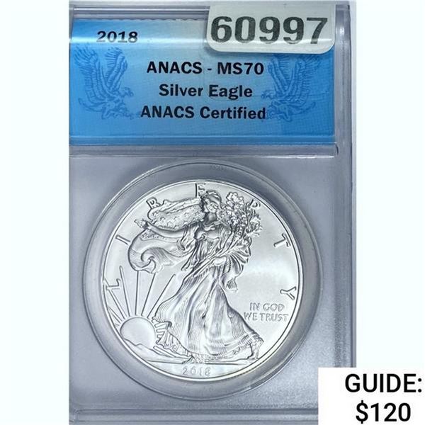 2018 Silver Eagle ANACS MS70