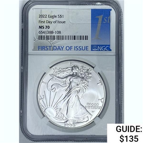 2022 Silver Eagle NGC MS70